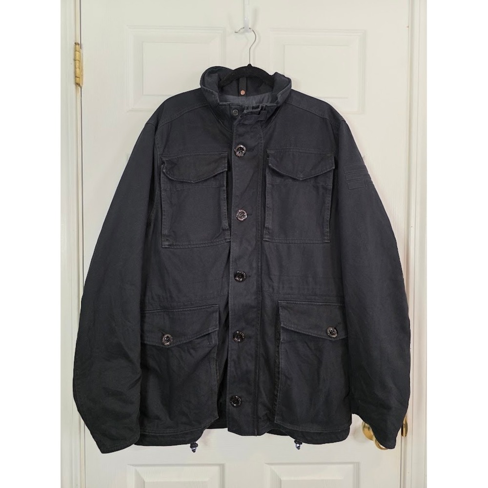 G-Star Raw Men's XL Falco Field Jacket Black Military Utility Cargo Coat